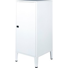 Lande Ziglat Serisi Kilitli Metal Home Office Dolabı Metal Kapaklı Beyaz (RAL 9003) 450x940x450 mm