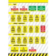 Starline Pvc 0,50 mm  Doğalgaz Çalışması  Ikaz Levhası  - (2 Adet)