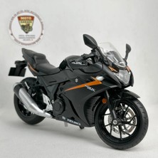 Moto Garage Suzuki GSX250R 1:12 Sesli Işıklı Diecast Motosiklet Modeli - Siyah Turuncu