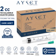 Ayset 2cc 3 Parça Yeşil Uçlu Enjektör (2400 Adet)