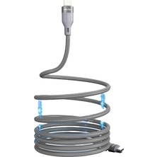 Micflip A25 Type-C To Type-C Pd Hızlı Şarj Özellikli Data ve Şarj Kablosu 240W 2m Gri