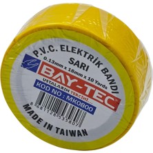 Bay-Tec MK0800 Elektri̇k Bandı Sarı 18MM 10YARDS (10'lu Paket)
