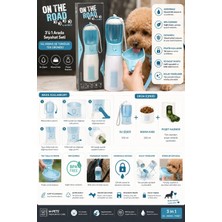 M-Pets On The Road 3in1 Köpek Seyahat Suluğu 600ML Blue