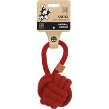 M-Pets Coto Loop Ball Örgü Çekmeli Köpek Oyuncağı Kırmızı 11 cm