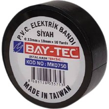 Bay-Tec MK0750 Elektri̇k Bandi Si̇yah 19MM 10YARDS (10'lu Paket)
