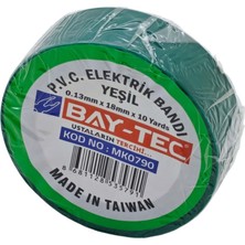 Bay-Tec MK0790 Elektri̇k Bandı Yeşi̇l 18MM 10YARDS (10'lu Paket)