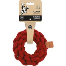 M-Pets Coto Ring Örgü Halka Köpek Oyuncağı Kırmızı 13 cm
