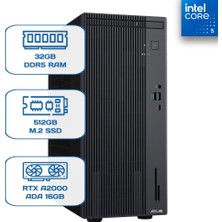 Asus Expertcenter P500MV-C52108512B0D C5 210H 32 GB Ddr5 512 GB M.2 SSD Rtx A2000 Ada 16GB W11P Desktop