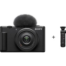 Gp-Vpt3 Çok Fonksiyonlu Çekim Koluna Sahip Sony Zv-1f 4K / 20,1mp Kompakt Vlog Dijital Fotoğraf Makinesi – Siyah