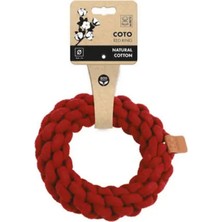 M-Pets Coto Ring Örgü Halka Köpek Oyuncağı Kırmızı 18 cm