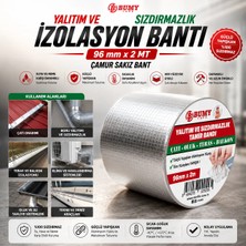 Bumy Çatı İzolasyon (96 mm X 2 mt) Su Sızdırmazlık Geçirmez Yalıtım Çamur Boru Sakız Tamir Bant Bandı