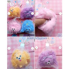 Oyuncak Sahili Kirpi Sukuşi Xl Skuşi Squishy Eyelash Sevimli Mavi Esnek Stres Oyuncakları 9cm Squıshy