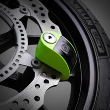 ZOVII Zt6 | Yeşil 120 Db Alarmlı Motosiklet Disk Kilidi – IP67, Su Geçirmez, Çelik Güvenlik Kilidi Hatırlatma Kablo Hediyeli