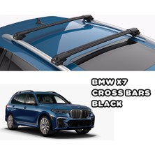 Turtle Can Carry Air-1 Black Kit, Bmw X7 Tavan Taşıyıcı Portbagaj, Bisiklet ve Kayak Taşıyıcı Ara Atkı Seti, Siyah
