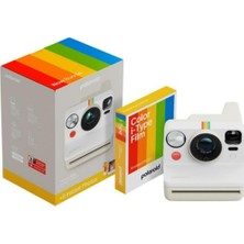 Polaroid Now Generation 3 Anında Film Kamerası Çakıl Beyazı + 8 Fotoğraf Renkli Film – POL-6573