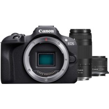 Canon Eos R100 Aynasız Dijital Fotoğraf Makinesi Siyah + Rf-S 18-45MM Is Stm Lens + Rf 75-300MM F4-5.6 Lens