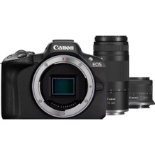 Canon Eos R50 Aynasız Dijital Fotoğraf Makinesi Siyah + Rf-S 18-45MM F4.5-6.3 Is Stm Lens + Rf 75-300MM F4-5.6 Lens