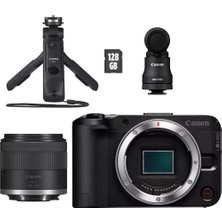 Canon Eos R50 V 4K ve 24,2 Mp Aps‑c Rf‑s 14‑30 mm F4‑6.3 Is Stm Vlogging Lens Kitine Sahip Aynasız Dijital Fotoğraf Makinesi – Siyah