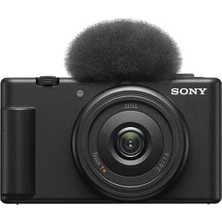 1″ Exmor Rs Cmos Sensörlü Sony Zv-1f 4K ve 20,1mp Kompakt Vlog Dijital Fotoğraf Makinesi – Siyah