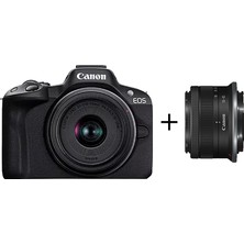 Canon Eos R50 Bk Aynasız Dijital Fotoğraf Makinesi Gövdesi Siyah, RF-S18-45MM F4.5-6.3 Is Stm Kıt ile