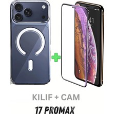 PSGT Set iPhone 17 Pro Magsafe Kılıf Wireless Kablosuz Şarj Destekli+Anticam