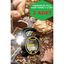Ciyu Ticaret Taşınabilir Kamp Işığı Fener 2 Adet LED Güçlü Aydınlatma Kamp Outdoor LED Fener Işık 2'li Set