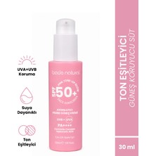 Bade Natural Aydınlatıcı Pembe Güneş Koruyucu Krem 50 SPF 30 ml Tüm Cilt Tipleri İçin Nemlendirici