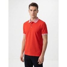 Giyim Dünyası Erkek Polo Yaka Kısa Kol Tshirt Turuncu