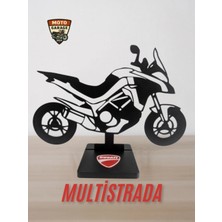 Moto Garage Ducati Multistrada Siluet Masa Dekoru – Touring Motor Figürü