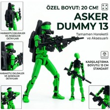 M&D Design Dummy 13 Büyük Boy Asker Figür 20 cm - Hareketli Eklemli 3D Figür Oyuncak