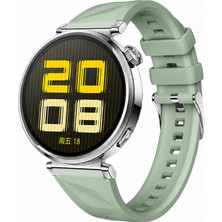 Sneezy Huawei Watch Gt4 41MM Ile Uyumlu Prism Metal Tokalı Soft Yumuşak Silikon Kordon