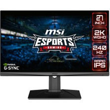 MSI Msı Optix Oyuncu Monitörü 27″ Düz, Wqhd, Rapid IPS Panel, G-Sync Uyumlu, 240 Hz, 1 Ms (MAG274QRX)