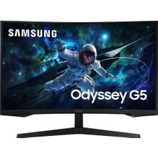 Samsung Odyssey G5 Oyun Monitörü (G55C) 27″ Kavisli, Qhd, Va Panel, 1000R, HDR10, Freesync, 165 Hz, 1 Ms (Mprt) (LS27CG552EMXUE)