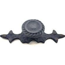 Mudanis Antika Tarz Dekoratif Pirinç Çizgili Düğme - 25X80 Mm, Oksit