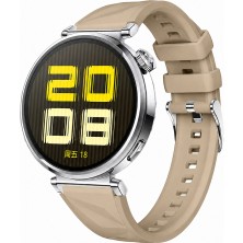 Sneezy Huawei Watch Gt4 41MM Ile Uyumlu Prism Metal Tokalı Soft Yumuşak Silikon Kordon