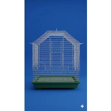 Sencer Kafes 400 Çift Kapılı Krom 38X26X48CM Üç Parçalı Tavan Yeşil