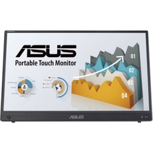 Asus Zenscreen Touch Taşınabilir Monitör 15,6" Düz, Fhd, IPS Panel, 10 Noktalı Dokunmatik, Mini HDMI ve Usb-C, Ergo Destek Standı, Tripod Soketi, 60 Hz, 5 Ms (MB16AHT)