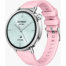 Sneezy Mi Watch S4 41MM Ile Uyumlu Prism Metal Tokalı Soft Yumuşak Silikon Kordon