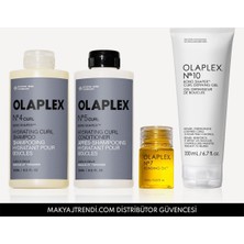 OLAPLEX Curl Style & Shine Set - Dalgalı, Kıvırcık Saçlar Için Bukle Belirginleştirici Şampuan, Saç Kremi, Bukle Şekillendirici Jel & Bağ Güçlendirici Saç Bakım Yağı Seti