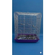 Sencer Kafes 400 Çift Kapılı Krom 38X26X48CM Düz Tavan Mor