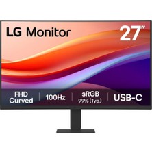 Lg Monitör 27″ Kavisli, Fhd, 100 Hz, LED Va Paneli, 1000R (27U421A-B)