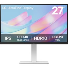 Lg Ultra Fine LED Monitör 27″ Düz, UHD 4k, IPS Panel, 60 Hz, HDR10, Ergonomik Stand (27US550W)