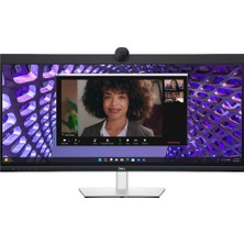 Dell Profesyonel Monitör 34" Kavisli, Wqhd , IPS Paneli, Tümleşik Kamera ve Hoparlörler, Usb-C Hub, Video Konferans, 60 Hz, 5 Ms (P3424WEB)