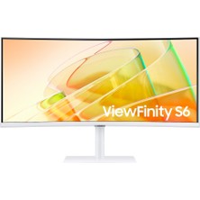 Samsung Hı-Res Viewfinity S6 34″ Kavisli,UWQHD,100HZ,Thunderbolt 4,hoparlörler (LS34C650TAMXUE)