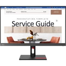 Lenovo Think Vision Monitör 23,8" Düz, Fhd, IPS Panel, 3 Tarafı Kenarlıksız, 75 Hz, 5 Ms (63DEKAT3UK)
