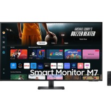 Samsung Smart Monitor 43″ Düz,uhd,ergonomik,smart Tv, Iot Hub,çalışma Alanı,usb-C (LS43DM702UMXUE)