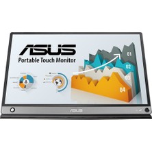 Asus Zenscreen Touch Taşınabilir Monitör 15,6" Düz, Fhd, IPS Panel, 10 Noktalı Dokunmatik, Dahili Pil, Usb-C / Mikro Hdmı, 60 Hz, 5 Ms (Gtg) (MB16AMT)
