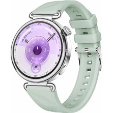 Sneezy Huawei Watch Gt6 41MM Ile Uyumlu Prism Metal Tokalı Soft Yumuşak Silikon Kordon