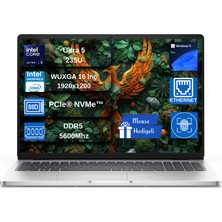Dell Pro 16  Ultra Core 5 235U 64GB Ddr5 512GB SSD Intel Graphics 16" Fhd+ 300NIT Windows 11 Pro Taşınabilir Bilgisayar W11BT0105PC16250EX05