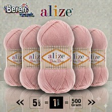 Alize  Baby Best - 161 Pudra - 5'li Paket - 100GR/240M - Bebek Ipi - Anti Pilling Tüylenmez Ip